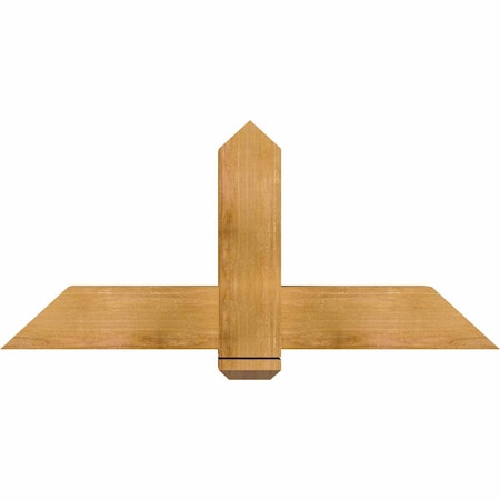 Ekena Millwork Eugene Rough Sawn Timber Gable Bracket, Western Red Cedar, 48"W x 22"H x 6"D x 6"F, 11/12 Pitch GBW048X22X0606EUG00RWR